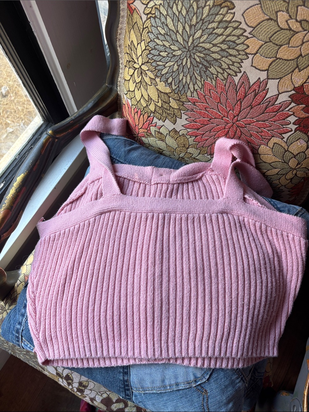 Roxy Pink Ribbed Button-Front Knit Tank - Picture 4 of 4